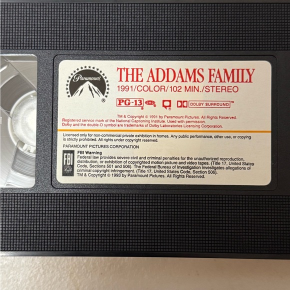 The Addams Family VHS Tape bundle of 5 VHS - Picture 3 of 16